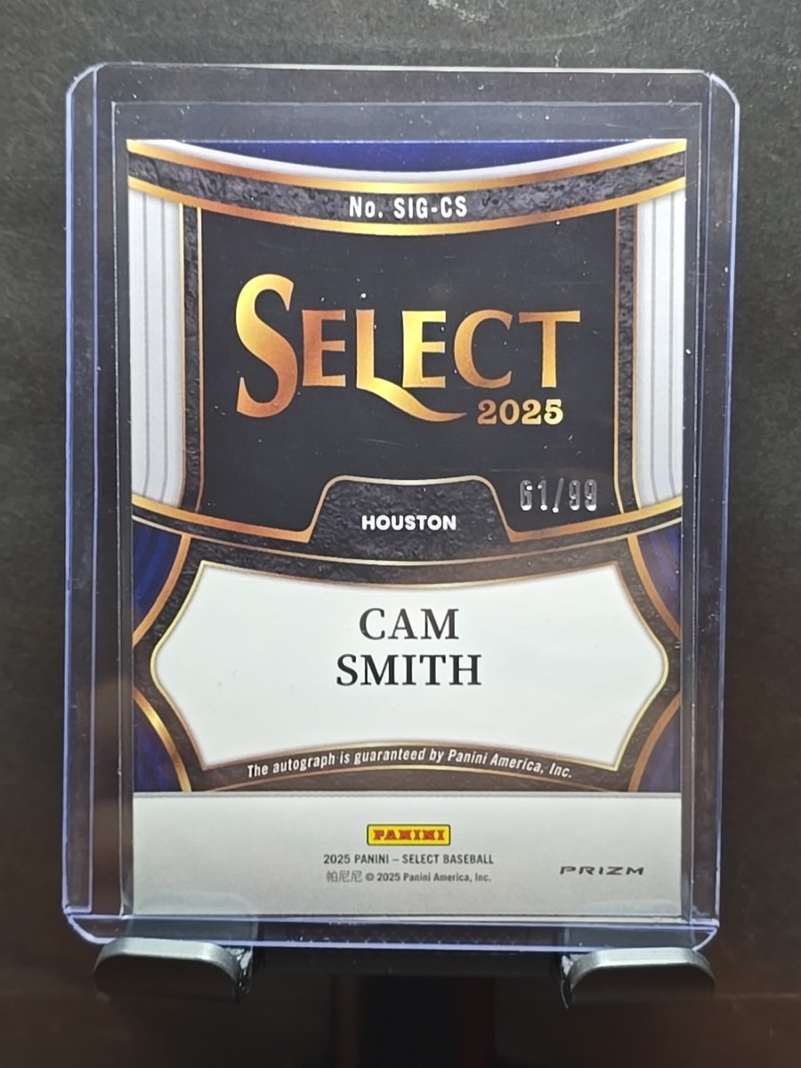 2025 Panini Select CAM SMITH Red Prizm Auto 61/99 RC Houston