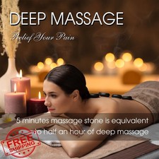 Maxdee Hot Massage Stones 6pc Kit Large for Professional Home Spa