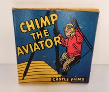 ORIGINAL VTG 8 MM EDITION CASTLE FILMS NO. 617  CHIMP THE AVIATOR   IN BOX 60s