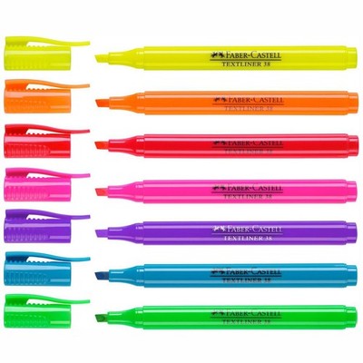 FABER CASTELL Textmarker Textliner 38 1577 1-3,8mm 7 verschiedene Farben im Set