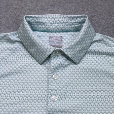 Callaway Polo Shirt Men's Medium Greey Diamond Pattern Golf Performance Logo