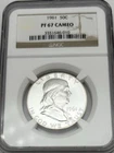 1961 Franklin Half Dollar Proof NGC PF 67 CAMEO PR 67 Coin 50C