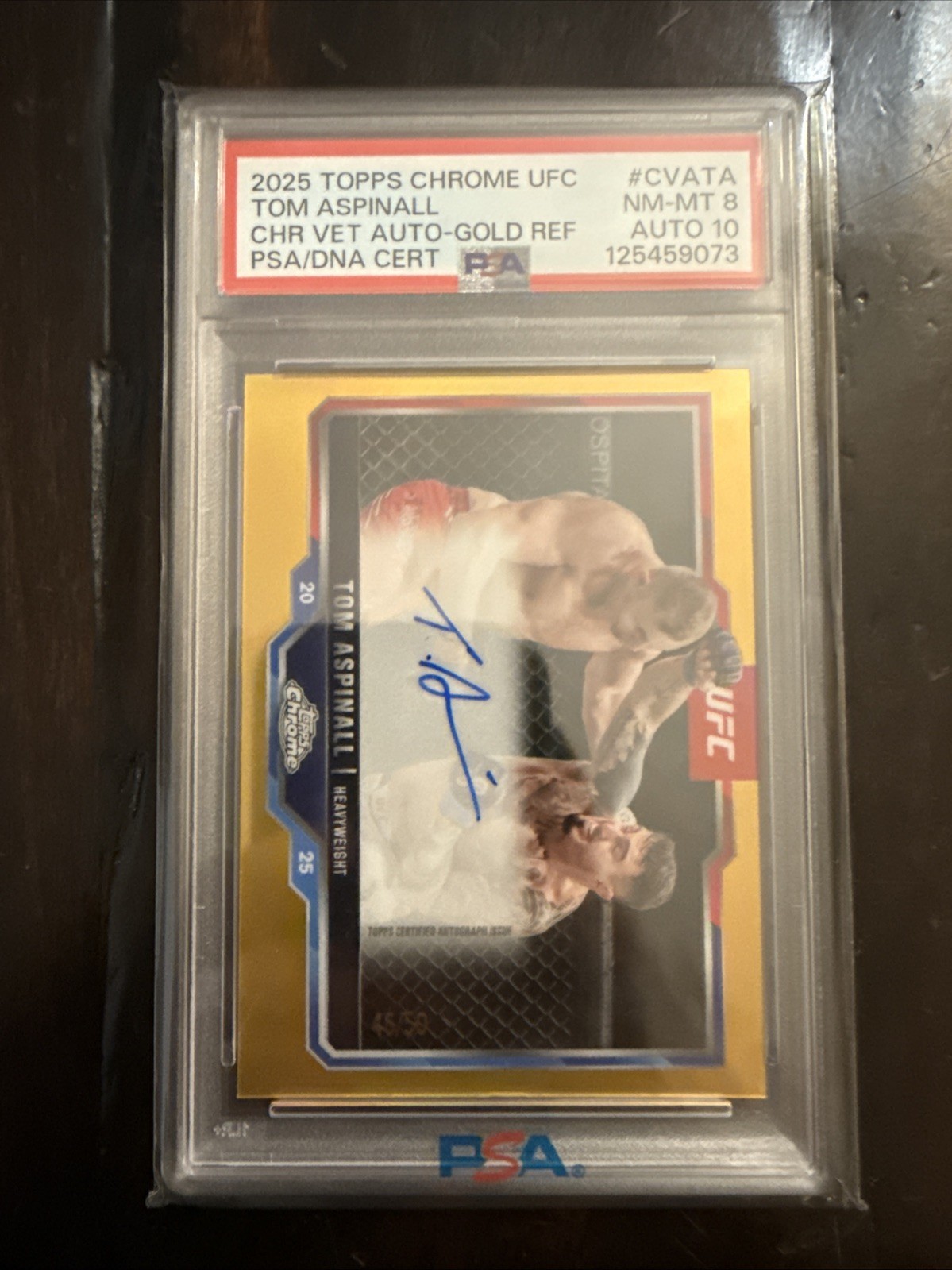 2025 Topps Chrome UFC - Tom Aspinall #146 Gold Refractor /50