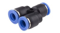 Pneumatic Y Tube-To-Tube Adapter, 10 BaróW RS Components