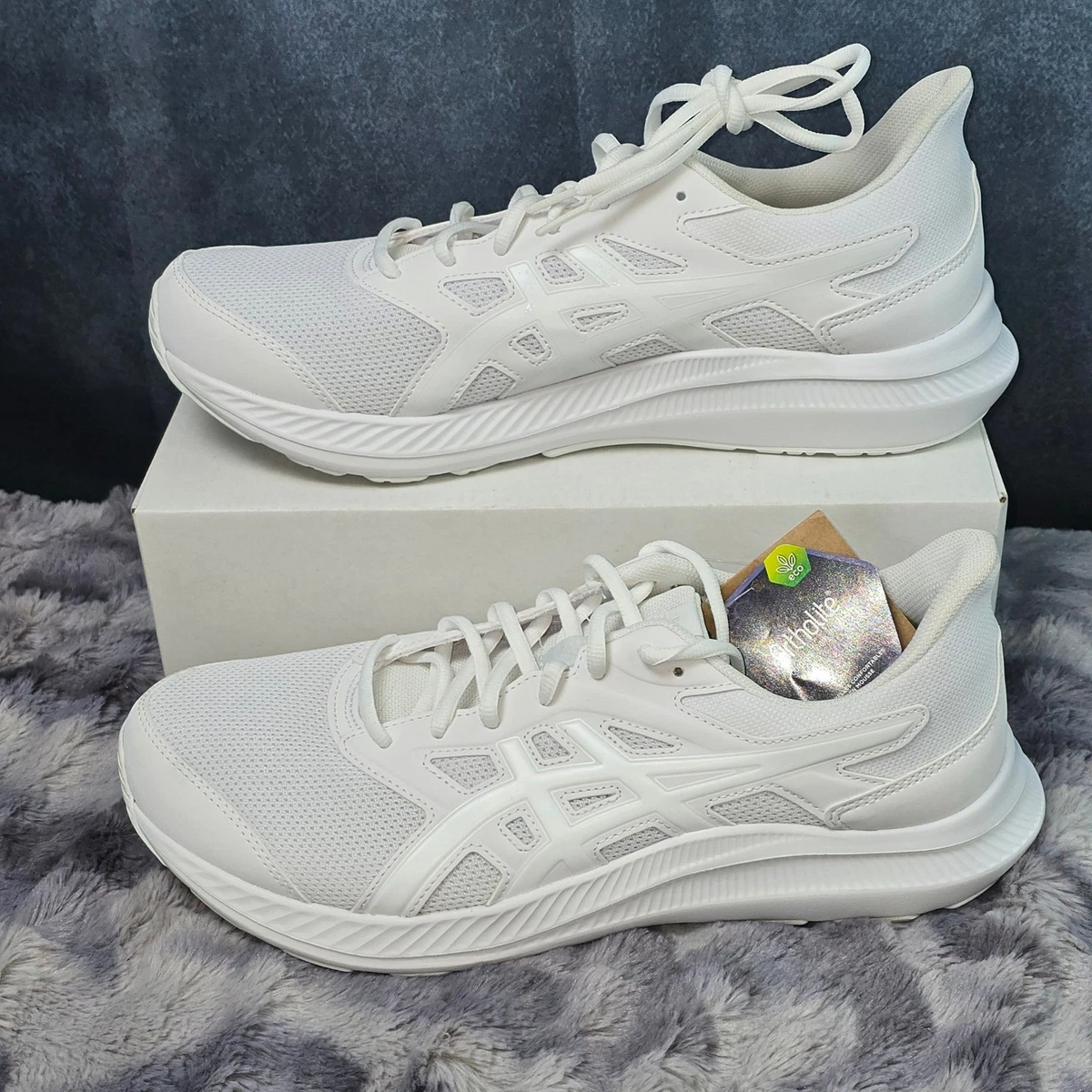 ASICS Jolt 3 Mens Running Shoes White Extra Wide 1011B602 Size 10.5 4E Asics Jolt 4 Triple White for sale | eBay main image 3