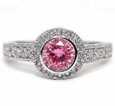 2CT Treated Pink Sapphire  Topaz 925 Solid Sterling Silver Ring Jewelry Sz 7