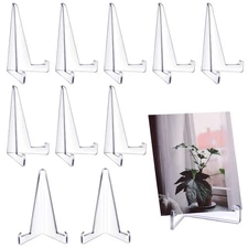 10 Packs Mini Easel Display Stand Acrylic Small Plastic Easel Holder Acrylic ...
