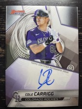 2025 Bowman's Best - Best of 2025 Autographs Cole Carrigg #B25-CCA (AU, RC)