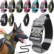 Tactical Dog Collar Military Lead Heavy Duty Handle Adjustable For Pets Training