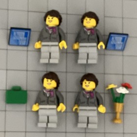 LEGO CITY: Bank & Money Transfer (3661) Lot Of 4 Minifigures D4 2