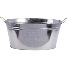 Getränkekühler Zink Wanne Oval 24 Liter Eis...