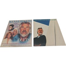 Lot of 2 Vinyl LP Records Kenny Rogers Duets & Eyes That See in the Dark