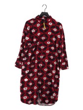 Marimekko and Uniqlo Shirt Midi Dress M in Red