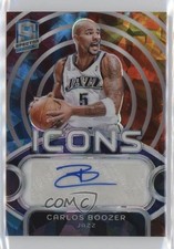 2023-24 Panini Spectra Icons Astral Prizm 2/49 Carlos Boozer #IA-CBZ Auto 0x5w