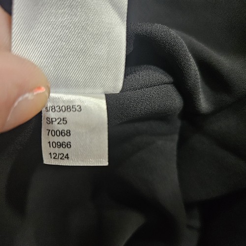 Ann Taylor plissiertes Maxi Swing Kleid Damen Large schwarz Accordian Toga tiefer Ausschnitt - Bild 13 von 16