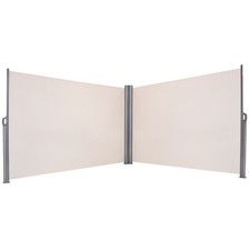 180x600inch Beige Retractable Folding Side Awning for Outdoor Patio