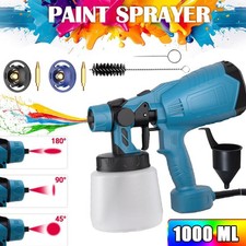 1000W Electric Paint Sprayer Cordless Spray Gun HVLP Airless Wall Fence DIY Tool