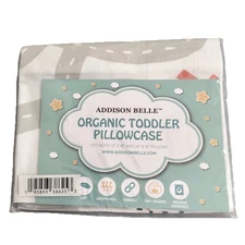 Addison Belle Organic Toddler Pillowcase "Cars" 2 Pack 13" X 18" & 14" X 19" NEW