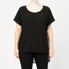 Adore Women's Animal Print Hi Li Sleeveless Top Size L NWT