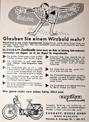 Combinette Zündapp advertisement approx. DIN A5 1956 (06061759)