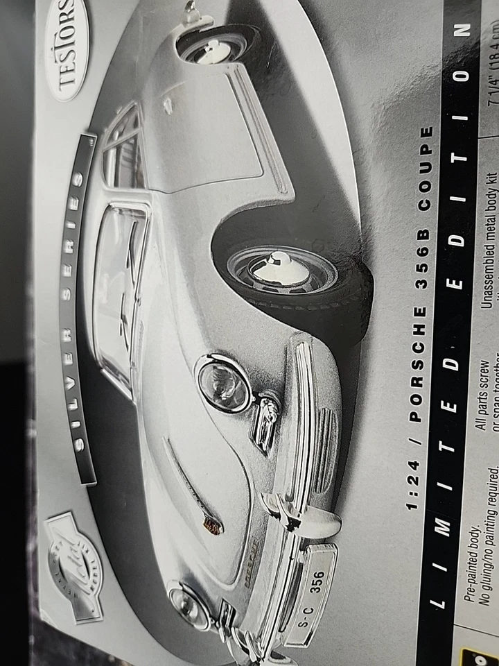 Kit de carrocería metálica Porsche 356B cupé de Testor edición limitada escala 1:24 nuevo Foto 3 de 4