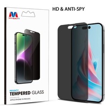 Privacy Full Coverage Tempered Glass Screen Protector for Apple iPhone 15 Series