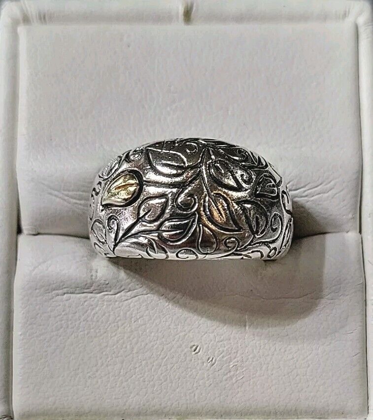 SG 925 Sterling Silver 18k Gold Dome Ring | eBay SG 925 Sterling Silver 18k Gold Dome Ring | eBay