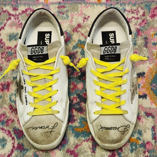 Golden Goose JOURNEY GRAFFITI SUPERSTARS Neon Laces Size 37 - Picture 11 of 16