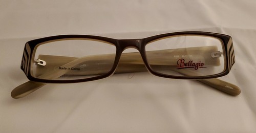 Bellagio B581 C-03 Rectangular Eyeglass Frames 50-17-135 BROWN Embellished - Picture 6 of 7
