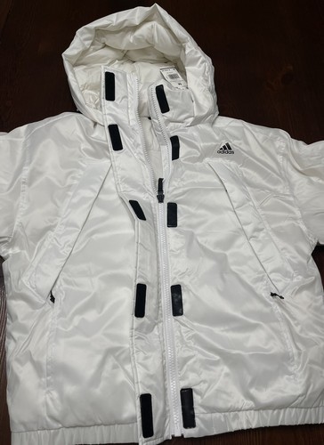 Adidas Field Down PK EC7477 giacca donna bianca TG M Medium nuova $200 - Foto 3 di 10
