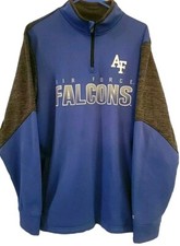 USAF Air Force Falcons Colosseum Blue 1/4 Zip Pullover Fleece Sweatshirt Men's L