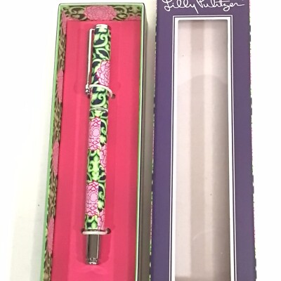 NEW in Box Lilly Pulitzer  PRIVATE PROPERTY  Ball Point Pen Pink Floral