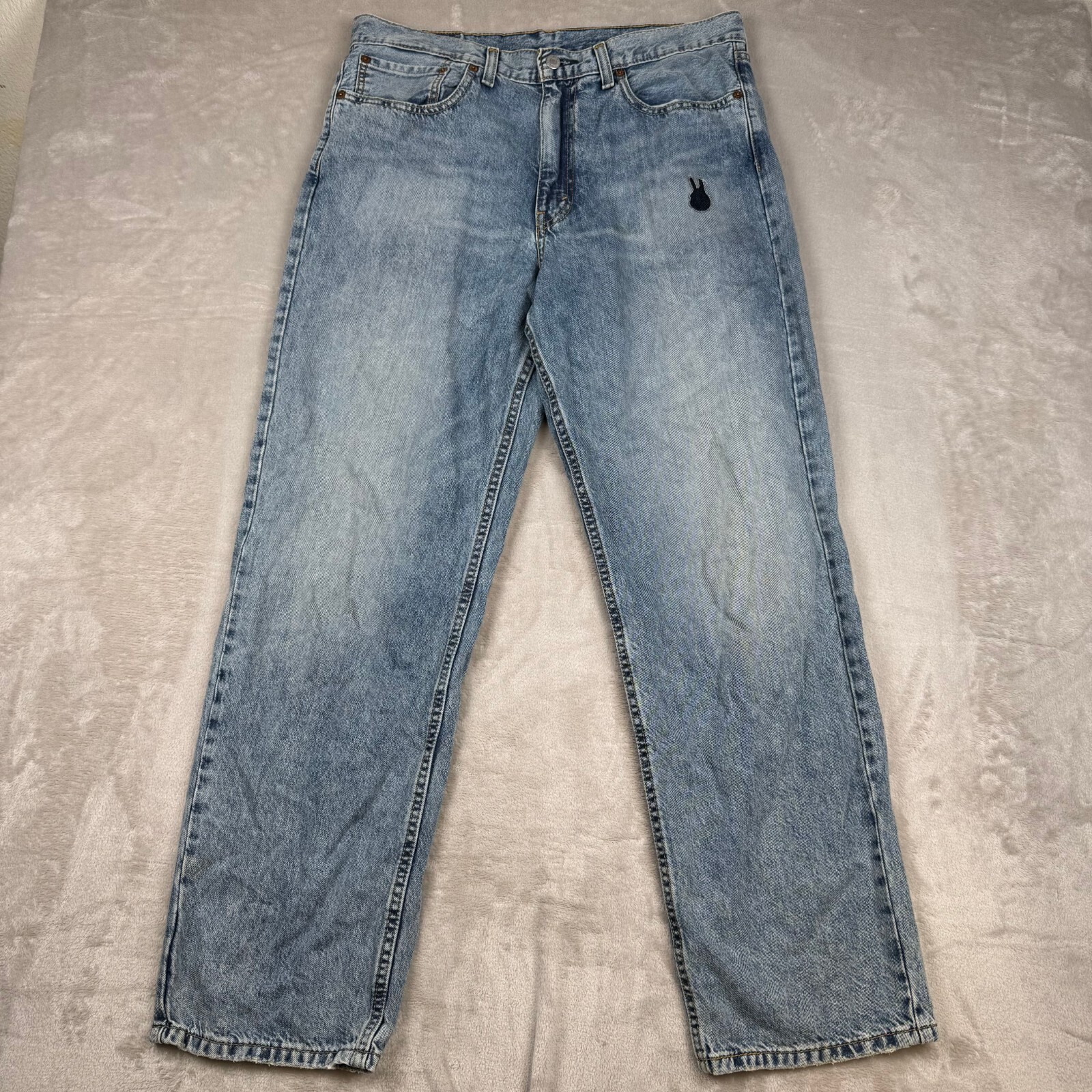 Levis Stay Loose Baggy Jeans Y2K Denim Peace Sun Blue Mens 34x32 Vintage Relaxed Fit