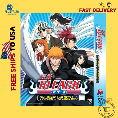 #ad #ad DVD Anime Bleach Complete Vol.1 366END4Movies2SP English Dub FREE US Shipping $129.96