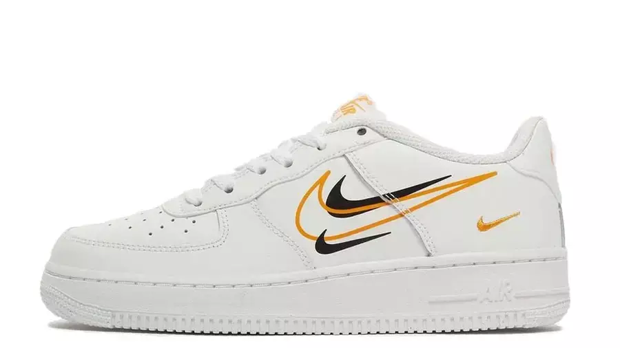 Nike air force 1 utility shop trainers black white black tour yellow