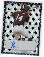 2022 Leaf Perfect Game Metal Trenton Lyons Black Prismatic Auto RC /5