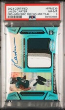 2023 Certified - Freshman Fabric Mirror Signatures -Jalen Carter /49 Quad color