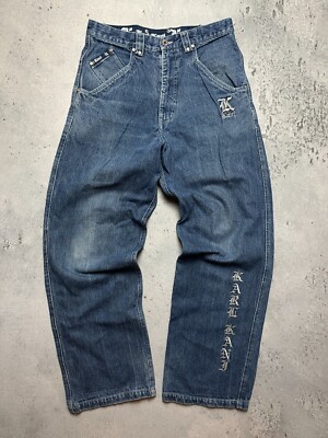 Rare Design Karl Kani Vintage 90s Rap Archive Jeans Wide Pants y2k