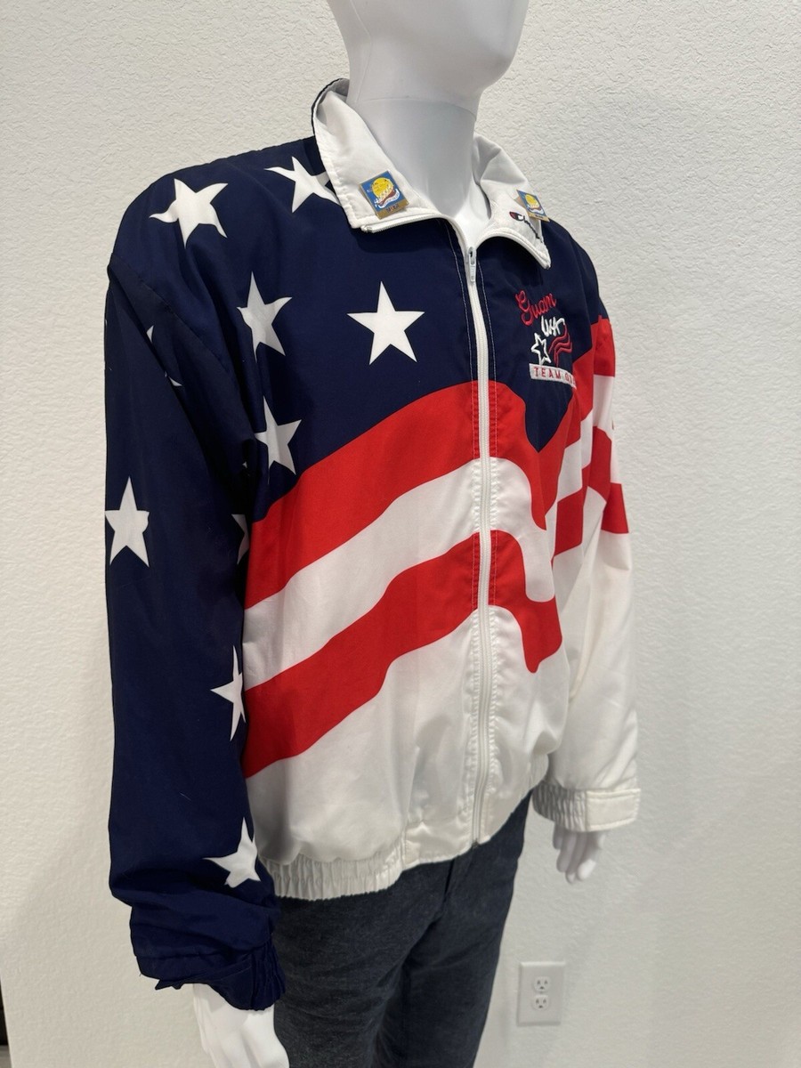 Vintage Champion Olympics Team USA Guam Track Jacket Women's Large