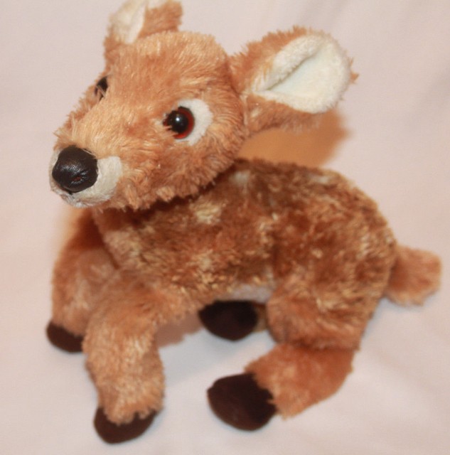 Spotted Brown Deer 14'' Aurora Fawn Deer Stuffed Animal Soft Baby Toy