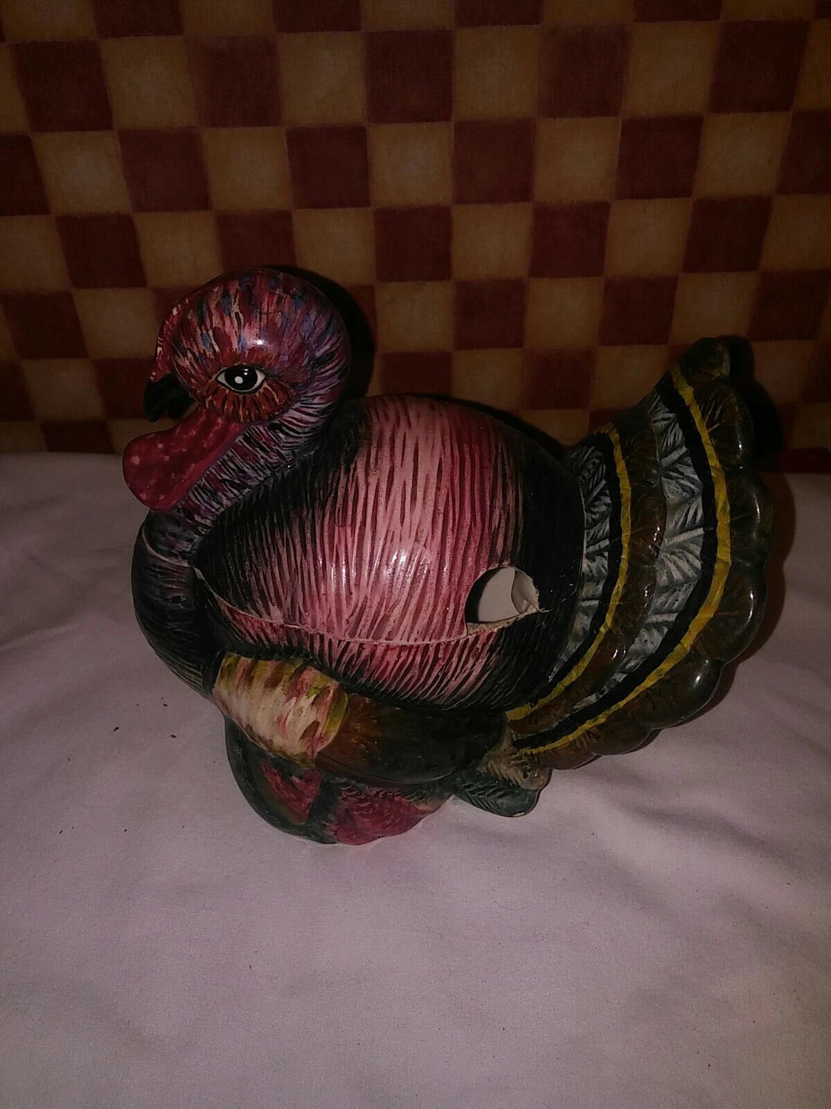 Vintage Italian Porcelain Turkey Tureen without Ladle Small Sauce Gravy Italy