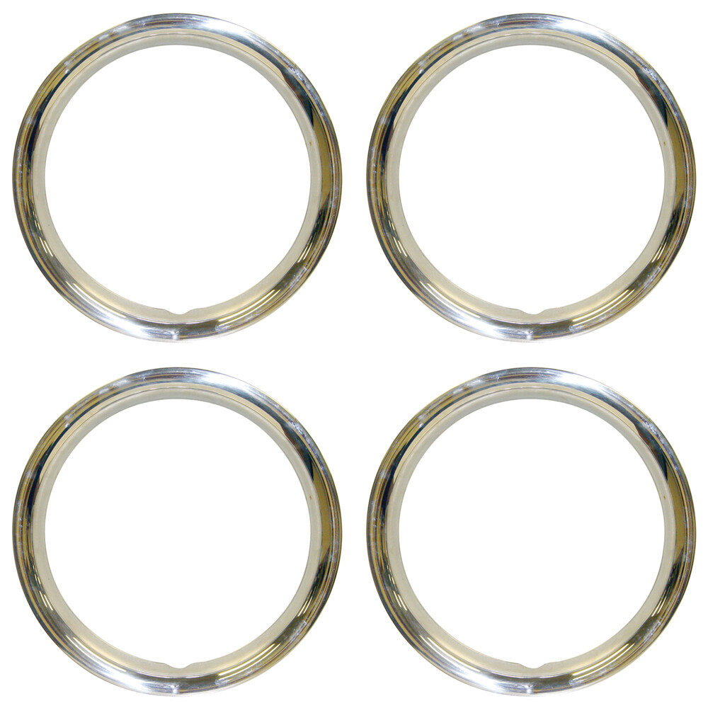 EMPI 101069 Stainless Steel Beauty Rings For 15" O.E. Steel Wheels