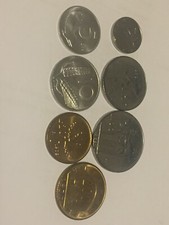 LOTTO 7 MONETE  ITALIA  5 lire,10 lire,20 lire, 2 da 50 lire,100 lire e 200 lire