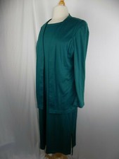 COLDWATER CREEK Green Women's SIZE PM 2 Pc DRESS JACKET Made in USA