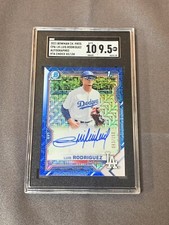 2021 Bowman Chrome Luis Rodriguez HTA Choice Auto /150 Blue SGC 9.5/10