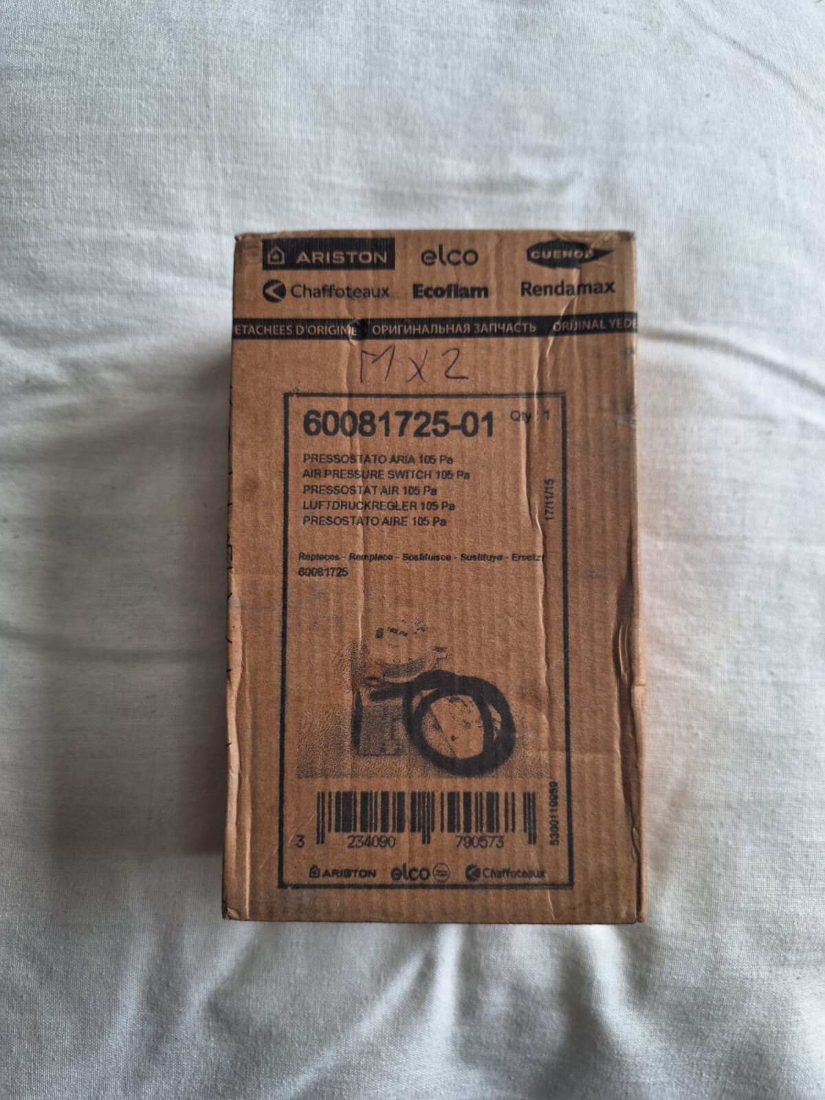 ARISTON 60081725-01 AIR PRESSURE SWITCH 105 Pa