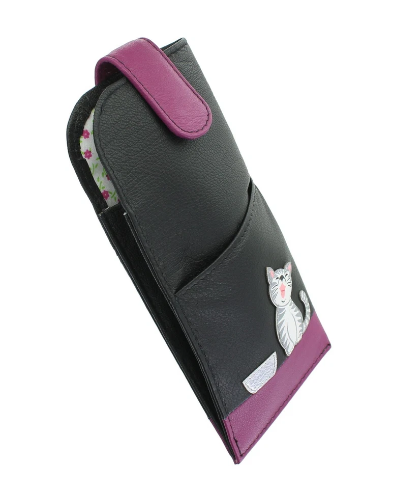 Mala Leather ZIGGY Collection Soft Slim Leather Glasses Case 5117_99 Black