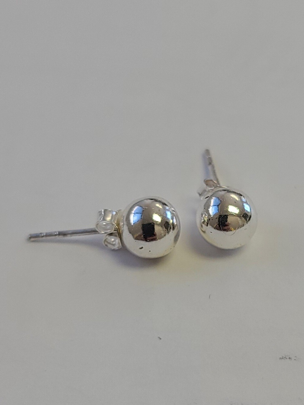 Sterling 925 Solid Silver Ball Stud Earrings 7mm … - image 6