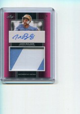 2019 Leaf Perfect Game Patch Autographs Pink Jack Bulger Auto Patch 4/10
