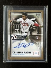 2021 Topps Cristian Pache 70 Years of Baseball #70YA-CPA Rookie Auto RC Gold /50